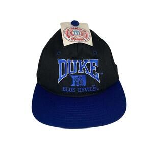 Vintage 90s Offically Licensed Duke Blue Devils Snapback Hat New With Tags